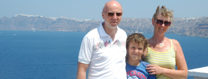 Familie Kießling auf Santorini